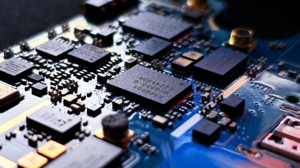 blue circuit board