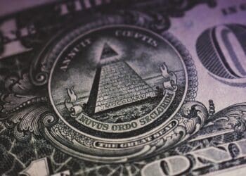 close up of one us dollar