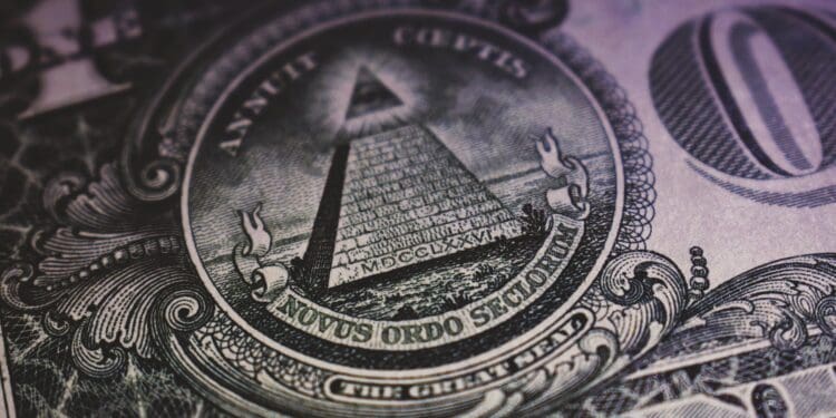 close up of one us dollar