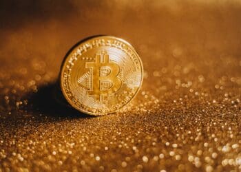 close up shot of a bitcoin