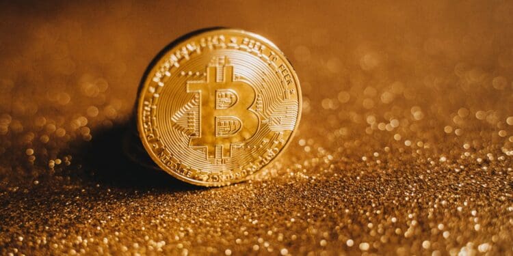 close up shot of a bitcoin