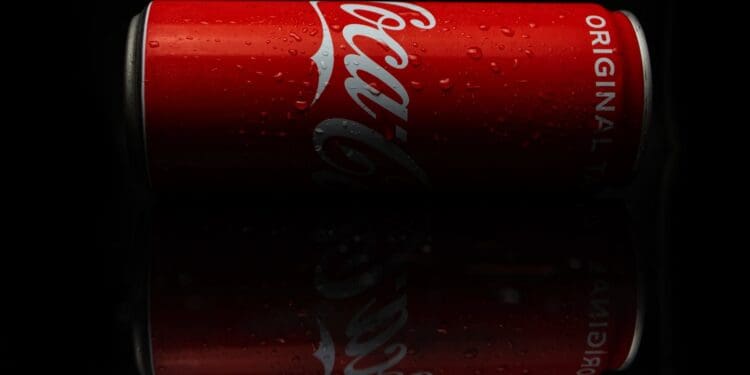 a red coca cola in can