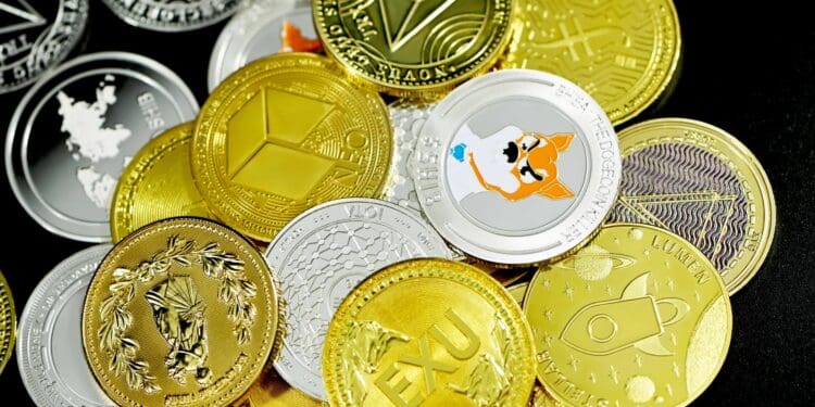 gold and silver round coins