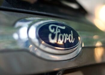 gray and black ford emblem