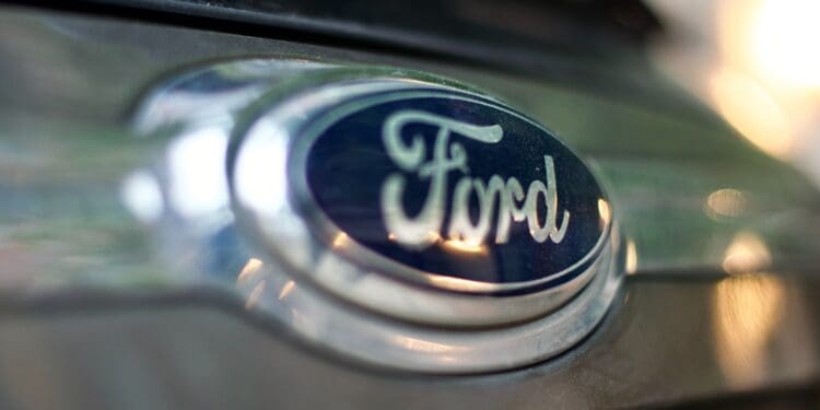 gray and black ford emblem