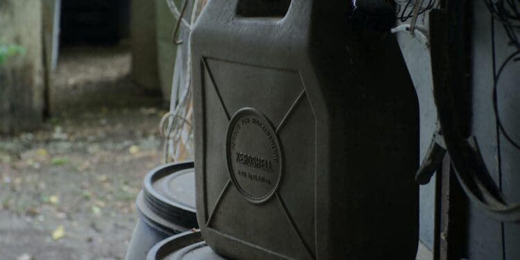 black and gray plastic container