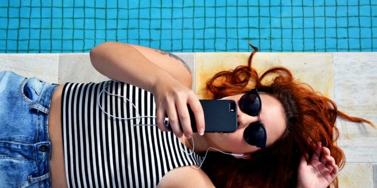 woman lying on brown floor