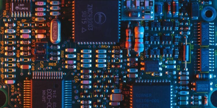 blue circuit board