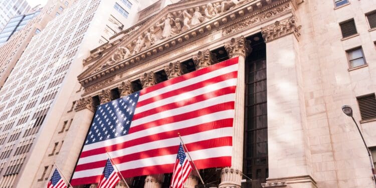 us a flag on top of building