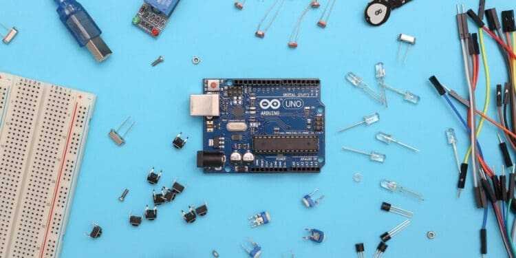 blue and black circuit board