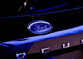 blue and silver ford logo