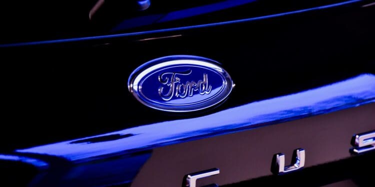 blue and silver ford logo