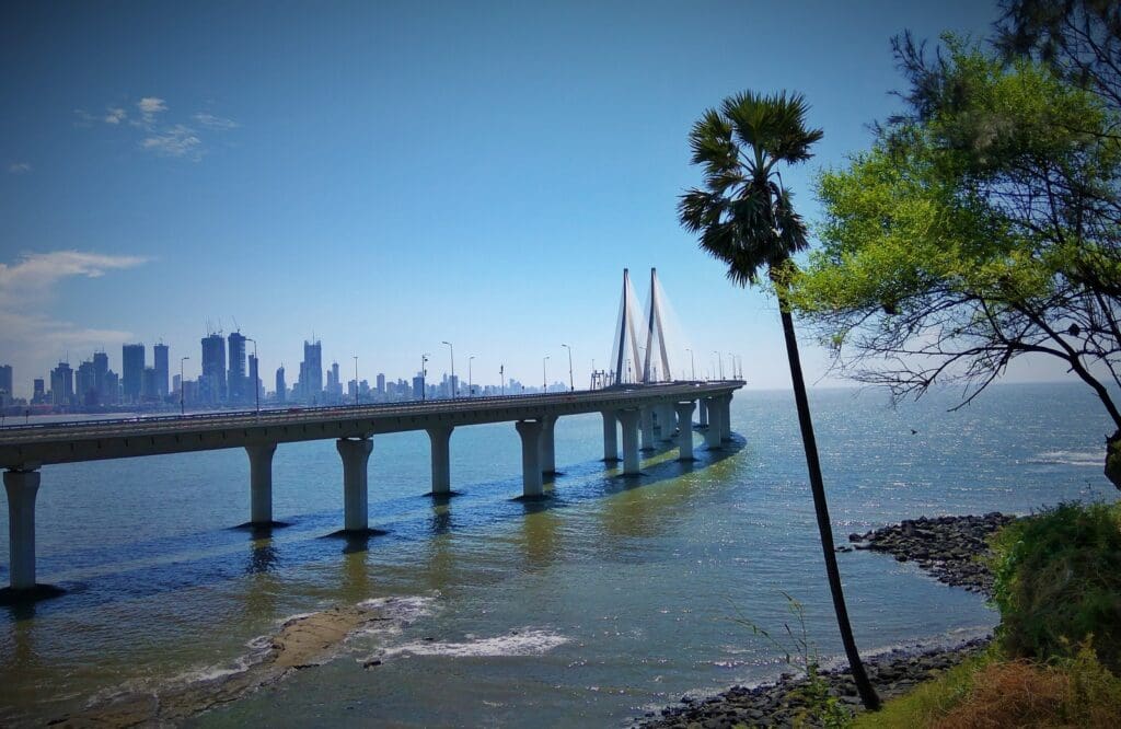 white bridge over the river