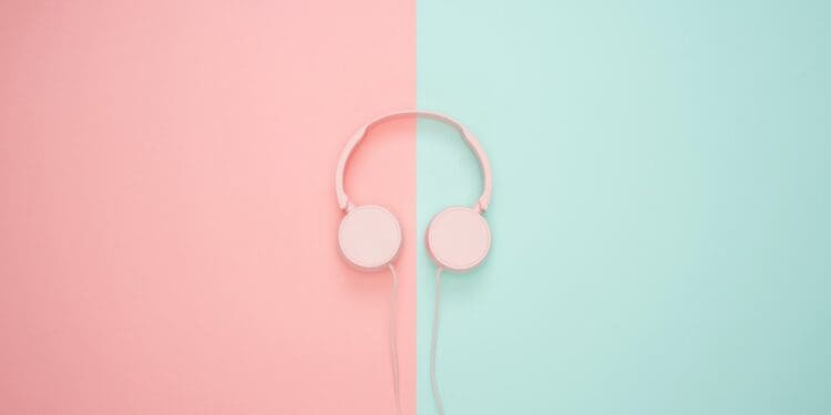 white corded headphones
