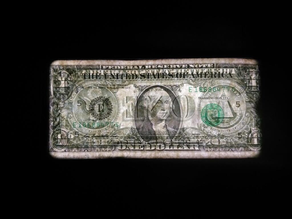 1 us dollar bill