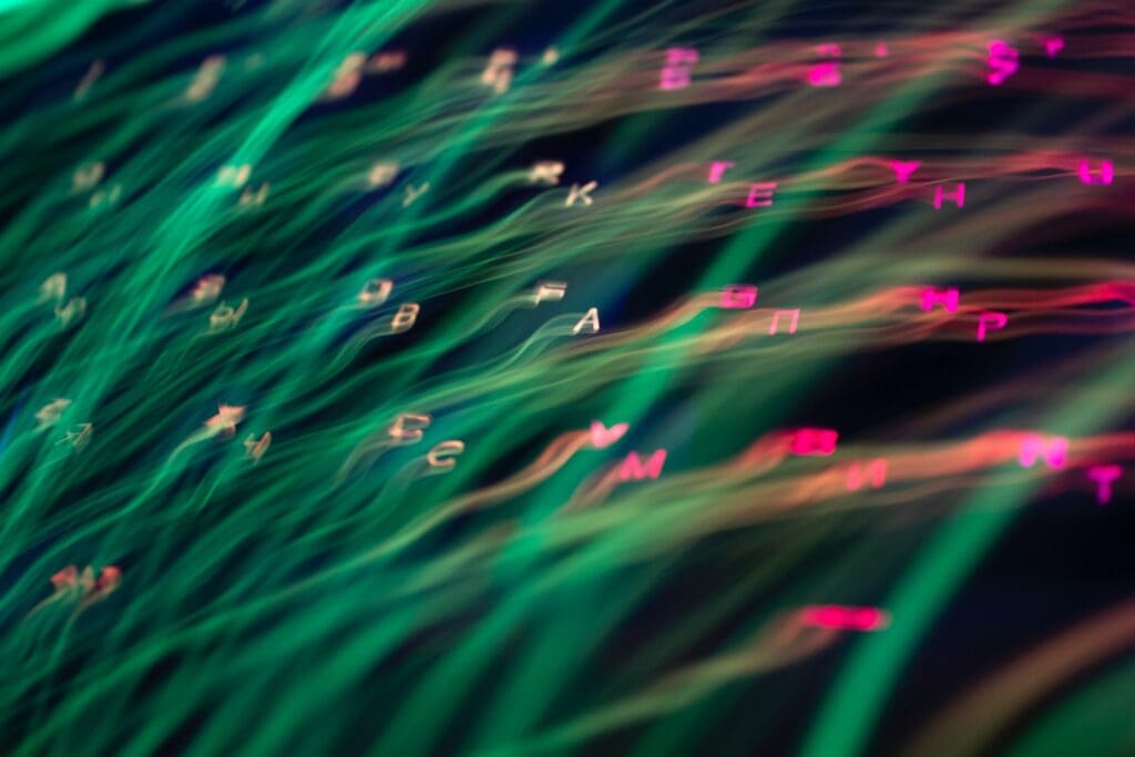 green pink and blue lights