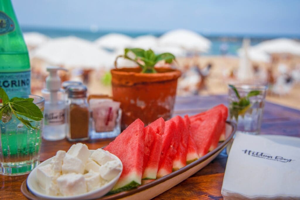 sliced watermelon on white ceramic plate