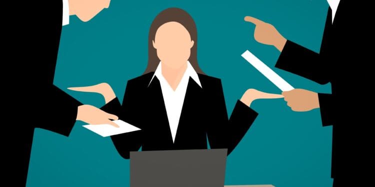 angry, businesswoman, conflict