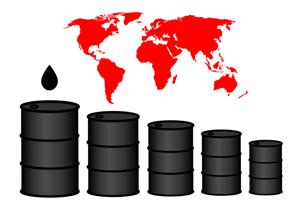 oil, barrel, flag