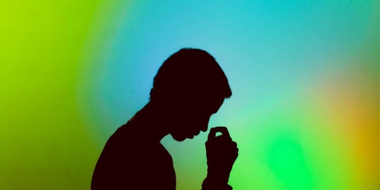 silhouette photography of man illustration