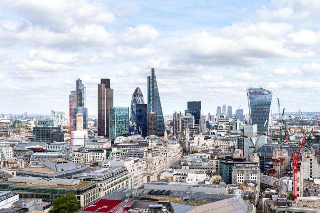 The City of London, England.