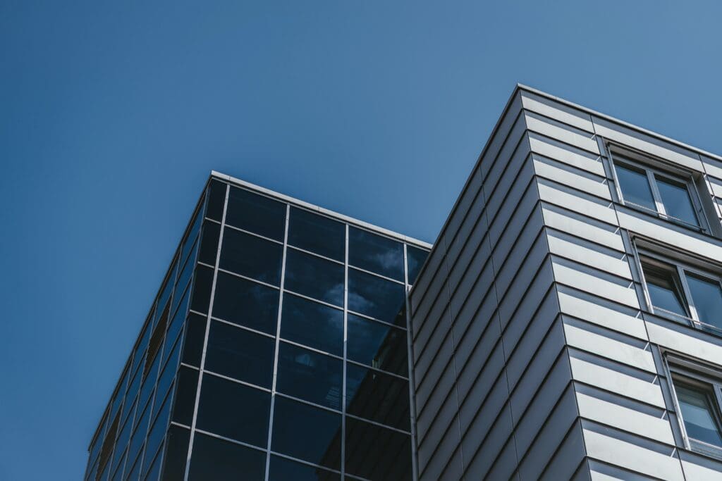 Top of a modern building