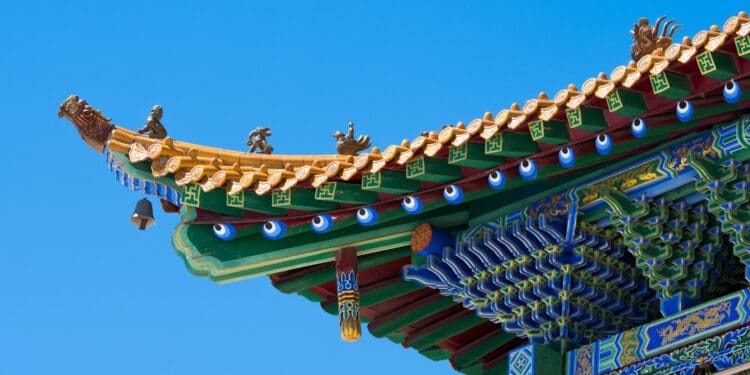 worm's-eye view photography of temple