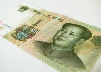 1 Yuan banknote, with portrait of Chairman Mao