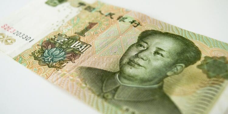 1 Yuan banknote, with portrait of Chairman Mao