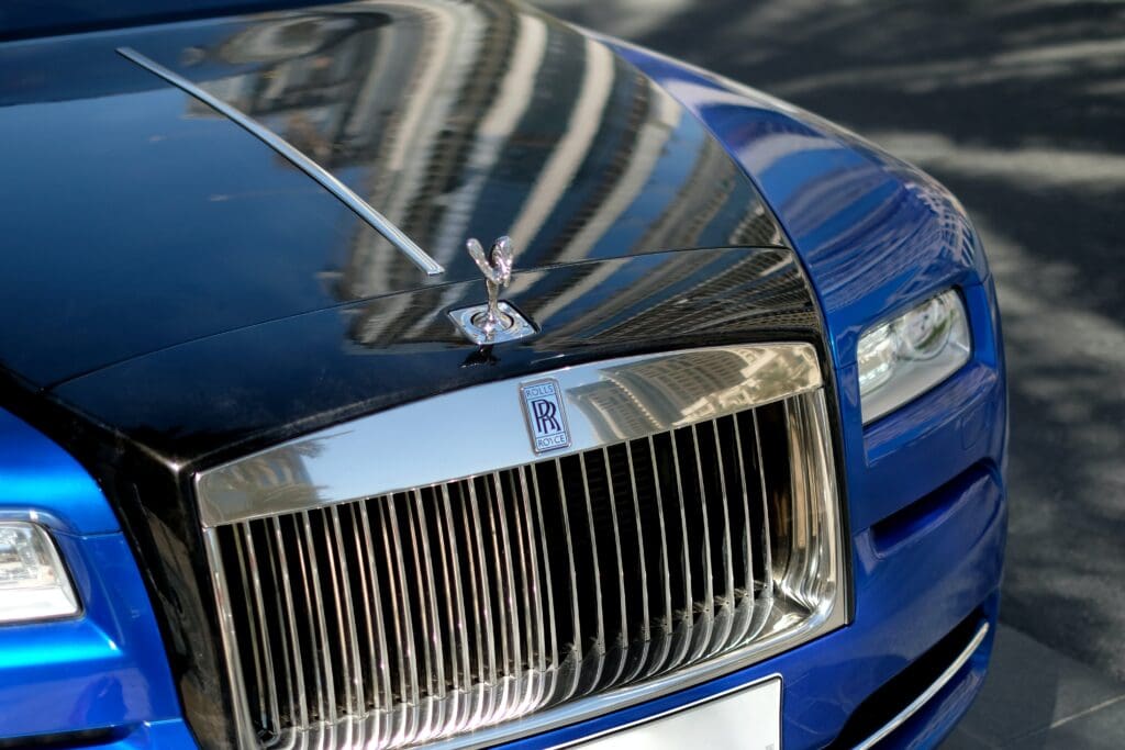 A rolls royce wraith bumper in Dubai city.