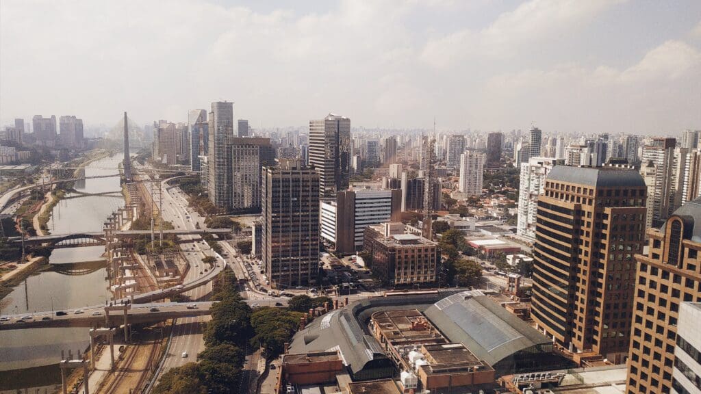 Above the towers in the southern Morumbi, neighbourhood in São Paulo.