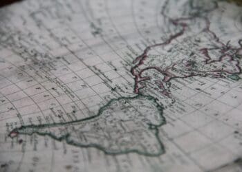 close-up photography of world map