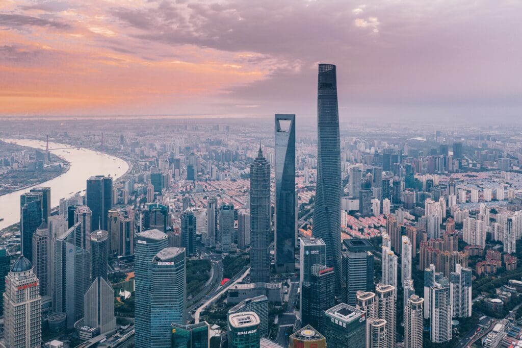 Monday early morning in Shanghai featuring 3 iconic buildings of this vibrant city.