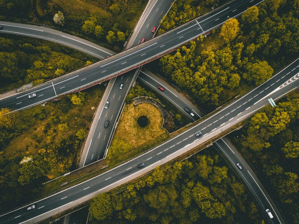 Overpasses from above