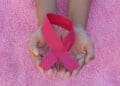 Pink ribbon for an awareness of Breast Cancer Day, October, 1, 2020