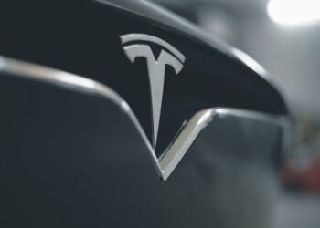 Tesla logo sign