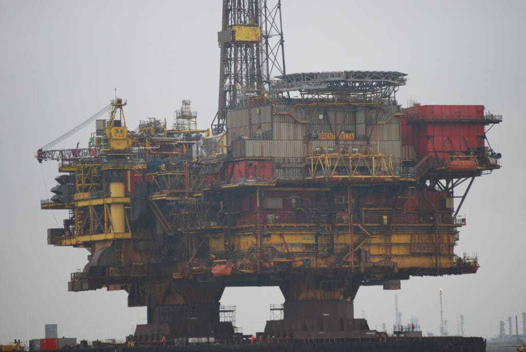 This platform had been in the North Sea along with many other rigs. My son-in-law worked on this rig during it’s decomissioning. It ended up at the Able UK port in Hartlepool, ready for dismantling.