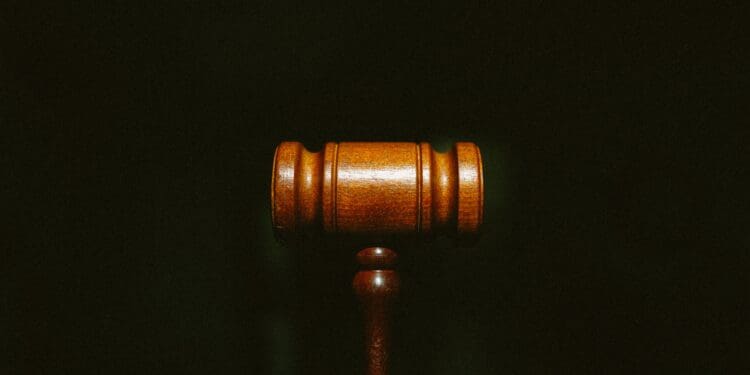 A wooden gavel.