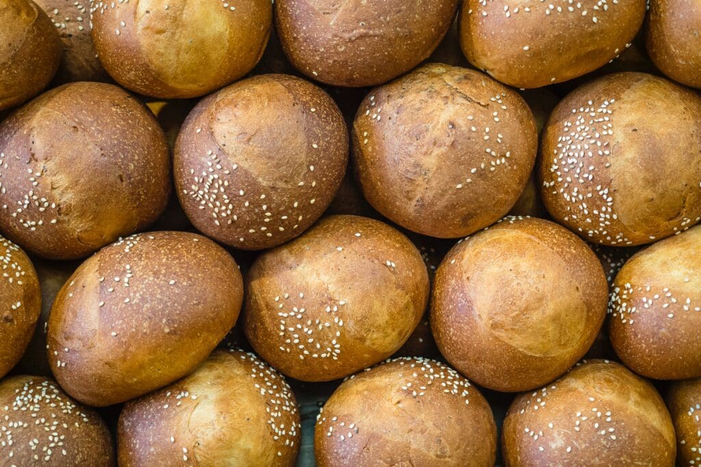 Baked goods in the market halls of Oaxaca