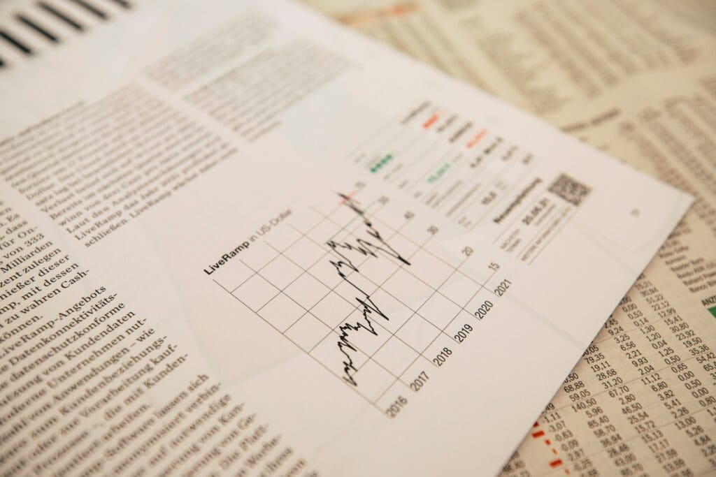 Daily newspaper economy stock market chart