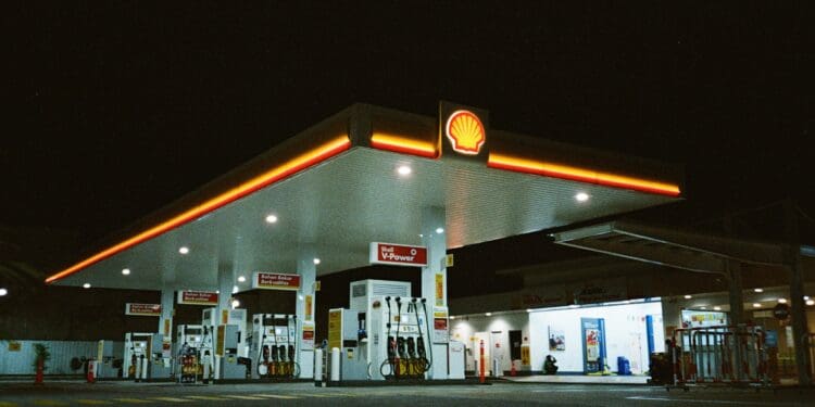 Gas Station at Night