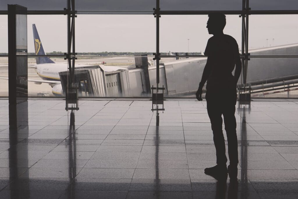 Guy on an airport