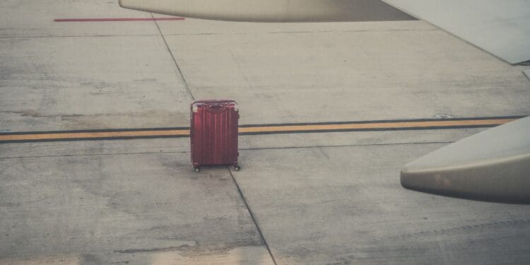 lost luggage on runway