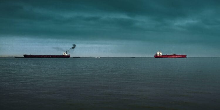 red and white ship on sea under blue sky