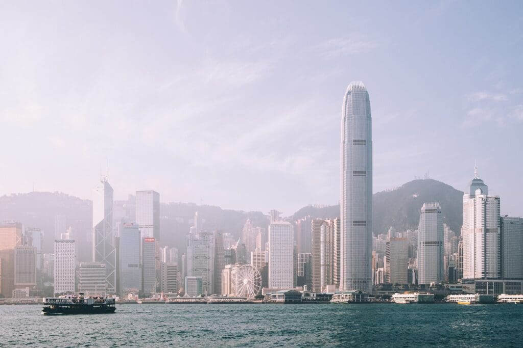 The iconic Hong Kong skyline.