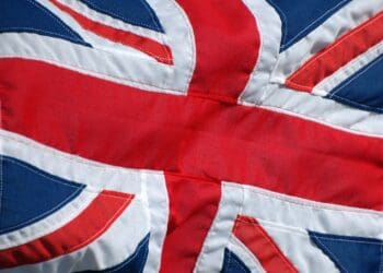 Union Jack Flag on Lake Windermere