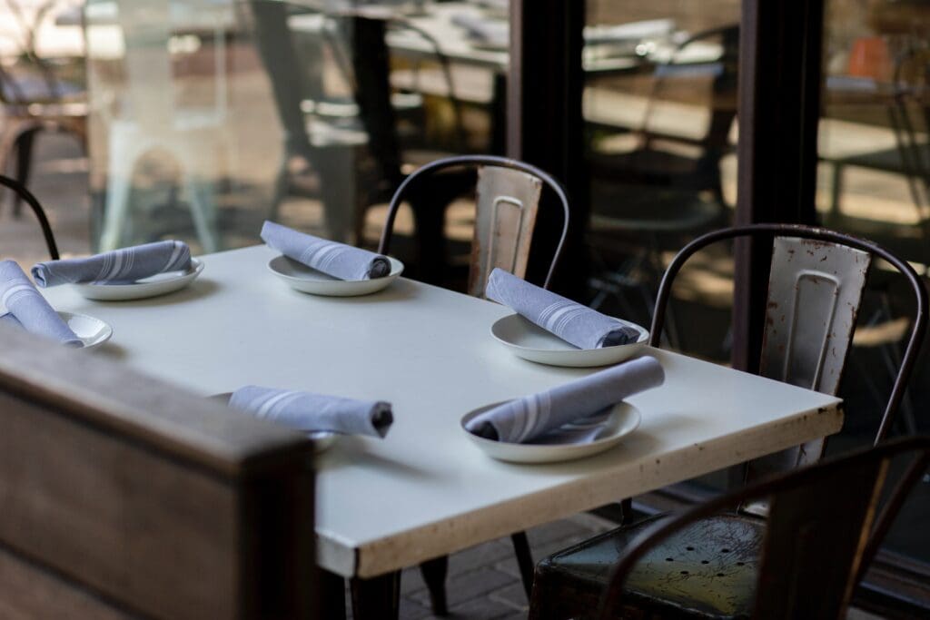 Wondering around the streets of Austin looking for empty tables.