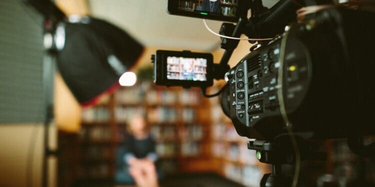 A snap shot of our Sony FS7 cinema camera system from our film set, while producing a documentary series for the Holocaust Center for Humanities. Here we are interviewing a local high school about their experience with some of the Center’s teaching materials.