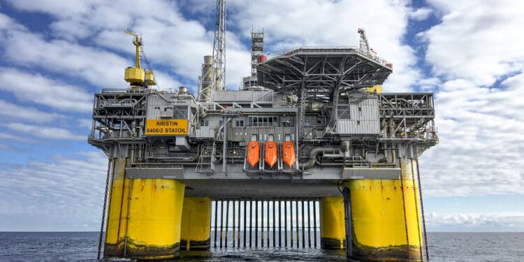 Clouds over offshore platform