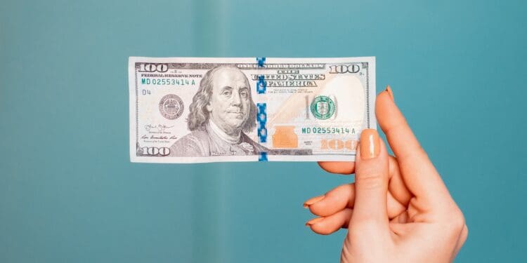One hundred dollar bills